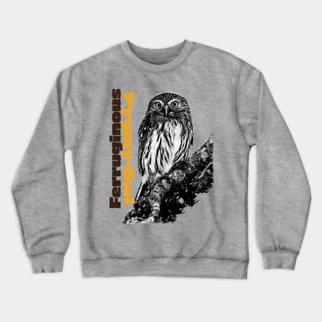 Ferruginous Pygmy-Owl Crewneck Sweatshirt by Ripples of Time